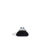Max Mara Nocino Velvet Nano Pasticcino Bag in Midnight Blue | Mini Bags | Coveti