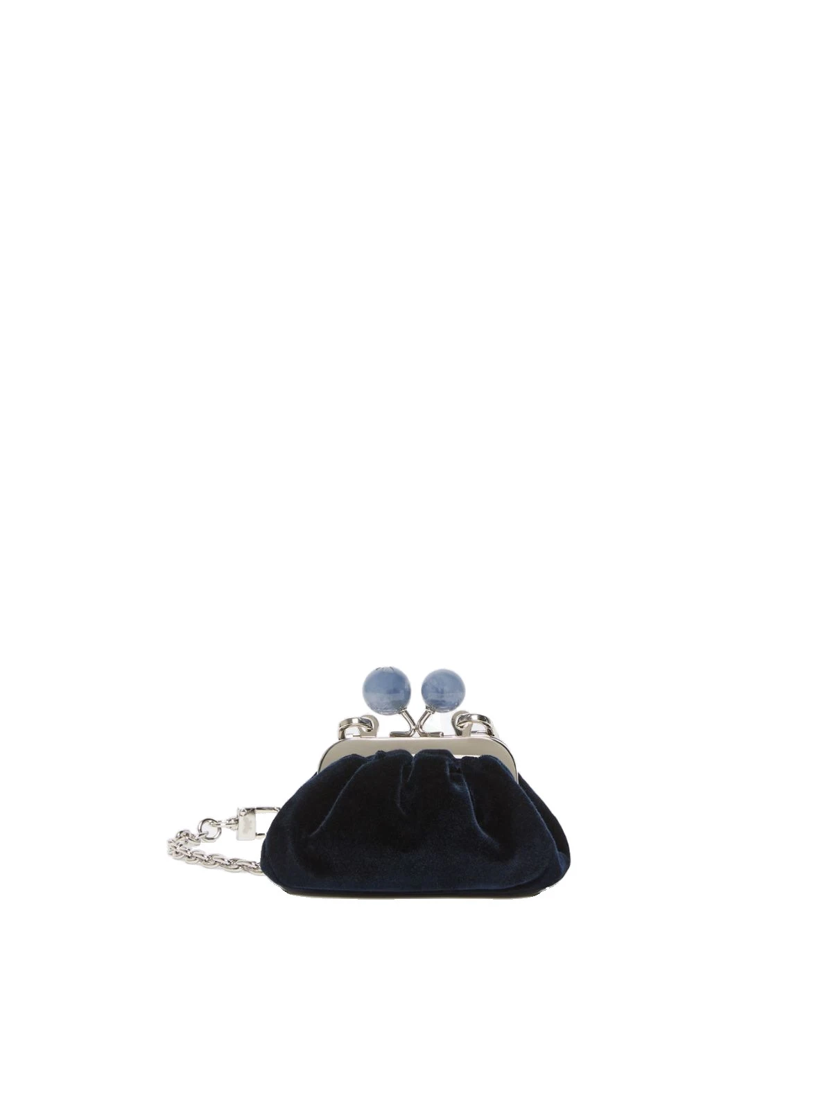 Max Mara Nocino Velvet Nano Pasticcino Bag in Midnight Blue Max Mara Nocino Velvet Nano Pasticcino Bag in Midnight Blue | Mini Bags | Coveti