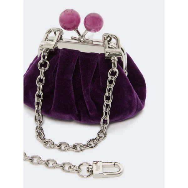 Max Mara Nocino Velvet Nano Pasticcino Bag in Purple | Mini Bags | Coveti