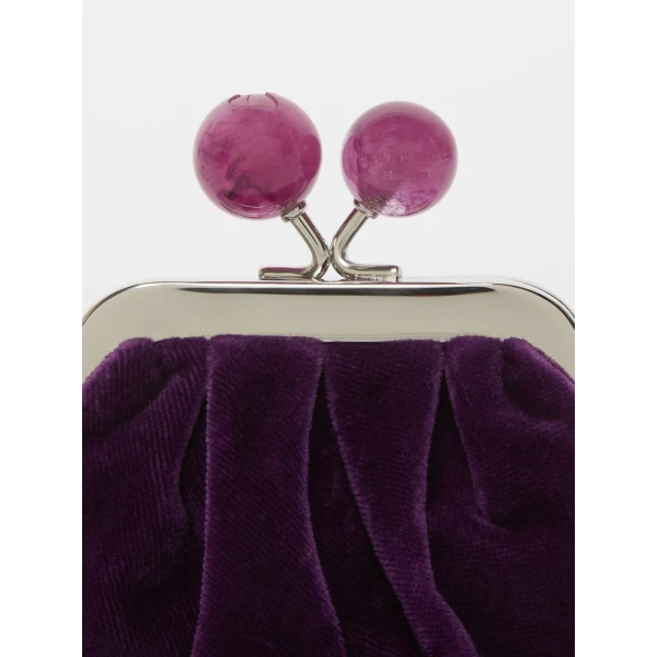 Max Mara Nocino Velvet Nano Pasticcino Bag in Purple | Mini Bags | Coveti