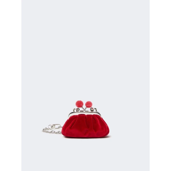 Max Mara Nocino Velvet Nano Pasticcino Bag in Red | Mini Bags | Coveti
