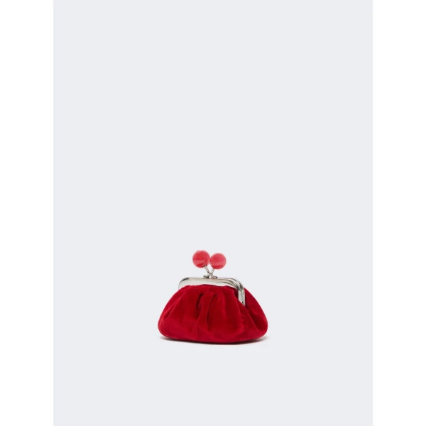 Max Mara Nocino Velvet Nano Pasticcino Bag in Red | Mini Bags | Coveti