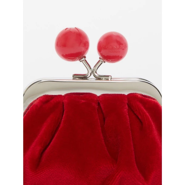 Max Mara Nocino Velvet Nano Pasticcino Bag in Red | Mini Bags | Coveti