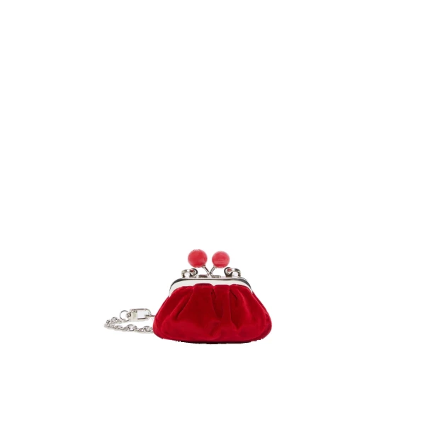 Max Mara Nocino Velvet Nano Pasticcino Bag in Red | Mini Bags | Coveti