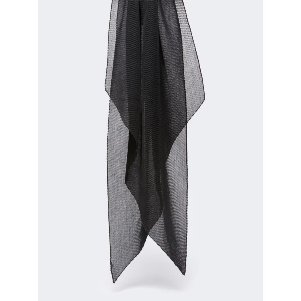 Max Mara Nome Pleated Cashmere and Silk Stole in Black | Scarves | Coveti