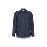 Max Mara Nora Cotton Denim Shirt in Midnight Blue | Shirts | Coveti