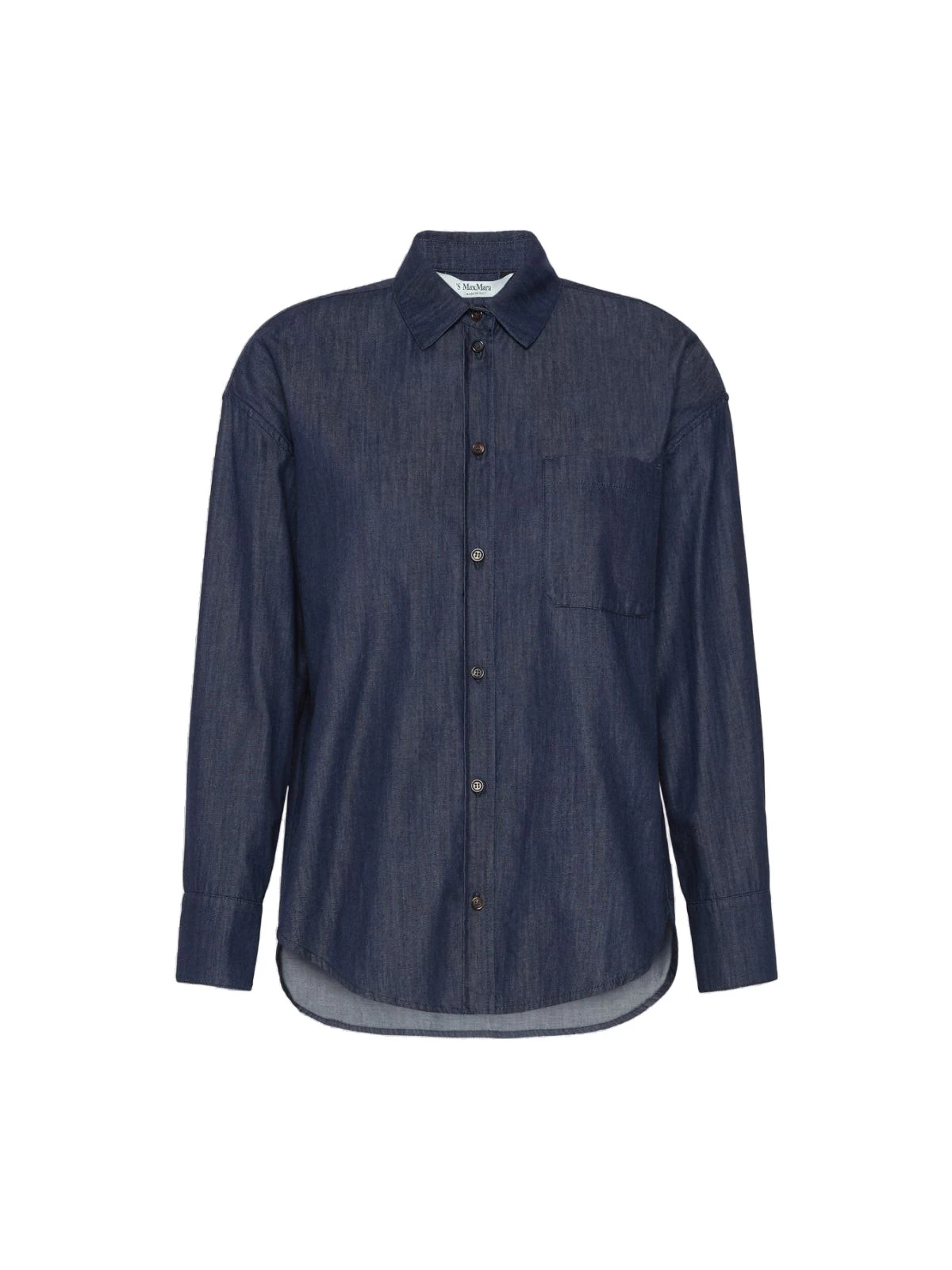 Max Mara Nora Cotton Denim Shirt in Midnight Blue Max Mara Nora Cotton Denim Shirt in Midnight Blue | Shirts | Coveti