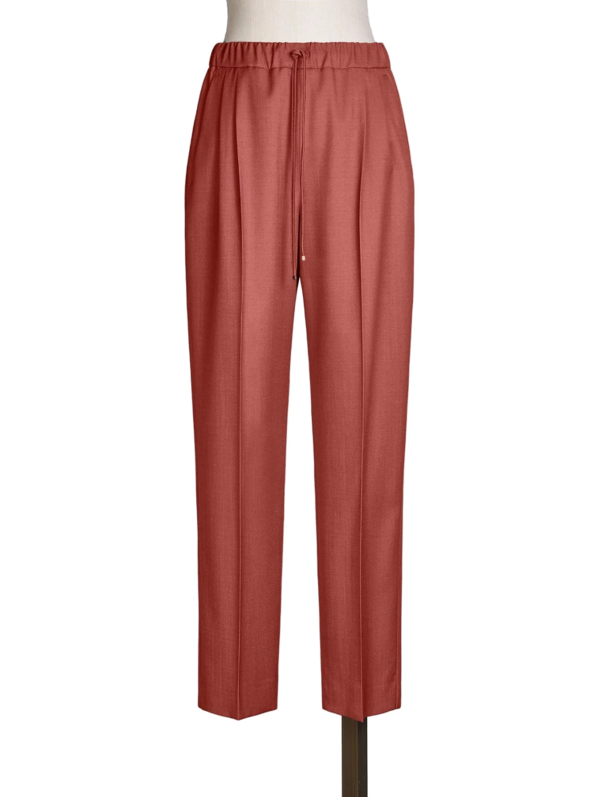 Max Mara Nordica Wool Gabardine Drawstring Trousers in Red Max Mara Nordica Wool Gabardine Drawstring Trousers in Red | Tailored pants | Coveti