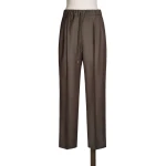 Max Mara Nordica Wool Gabardine Drawstring Trousers in Tobacco | Tailored pants | Coveti