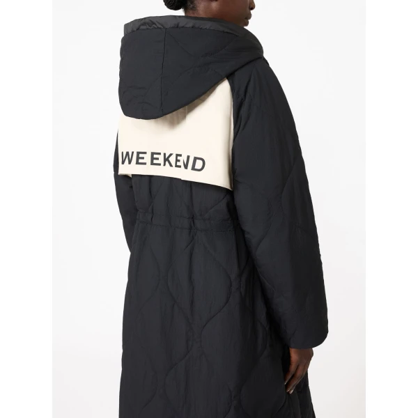 Max Mara Novak Long Reversible Water-Repellent Down Jacket in Black | Jackets | Coveti