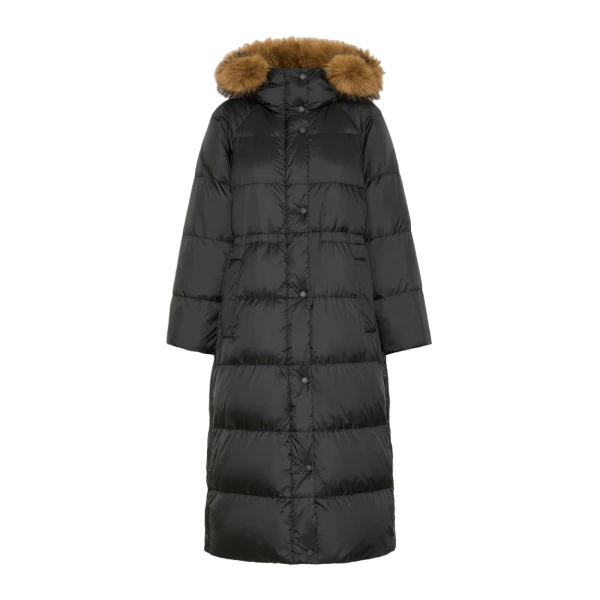 Max Mara Novak Long Reversible Water-Repellent Down Jacket in Black | Jackets | Coveti