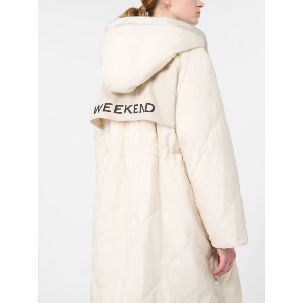 Max Mara Novak Long Reversible Water-Repellent Down Jacket in Ivory | Jackets | Coveti