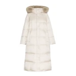 Max Mara Novak Long Reversible Water-Repellent Down Jacket in Ivory | Women | Coveti