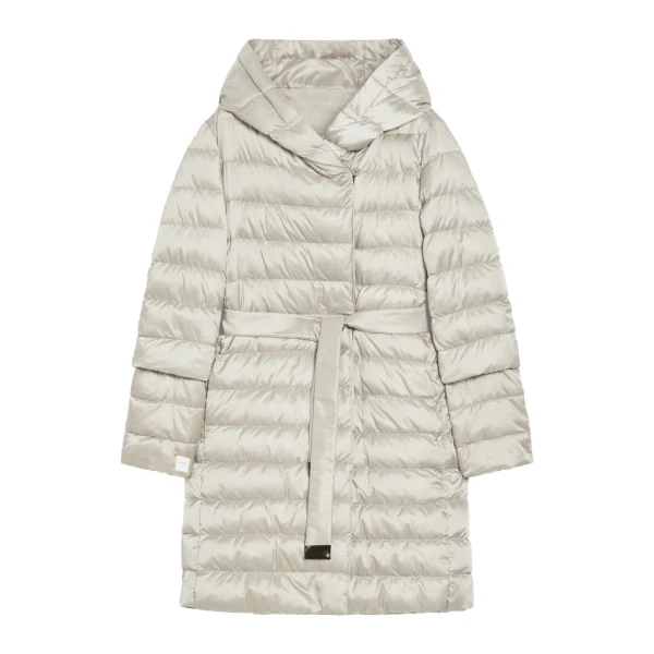 Novef Reversible Water-Repellent Satin Down Jacket in Light