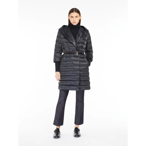 Max Mara Novef Reversible Water-Repellent Satin Down Jacket in Midnight Blue | Jackets | Coveti
