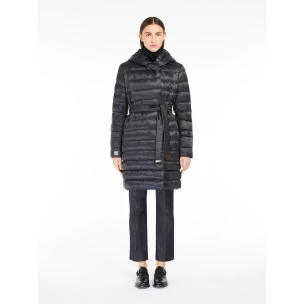 Max Mara Novef Reversible Water-Repellent Satin Down Jacket in Midnight Blue | Jackets | Coveti