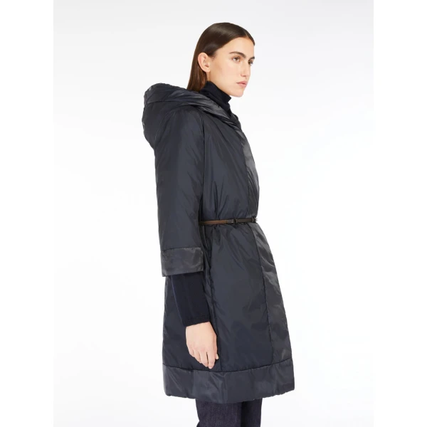 Max Mara Novef Reversible Water-Repellent Satin Down Jacket in Midnight Blue | Jackets | Coveti