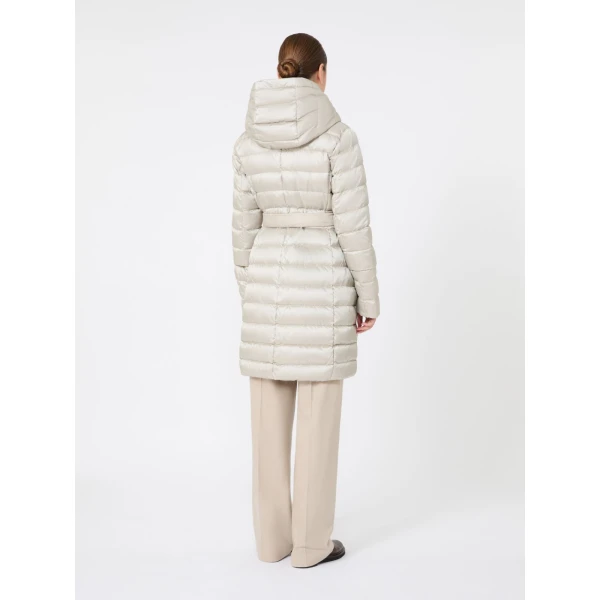 Max Mara Novef Reversible Water-Repellent Satin Down Jacket in Sand | Jackets | Coveti