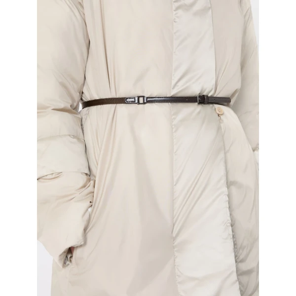 Max Mara Novef Reversible Water-Repellent Satin Down Jacket in Sand | Jackets | Coveti