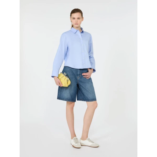 Max Mara Nuoro Cotton Oxford Shirt in Light Blue | Shirts | Coveti