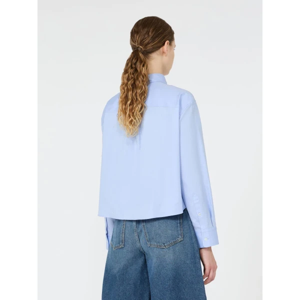 Max Mara Nuoro Cotton Oxford Shirt in Light Blue | Shirts | Coveti