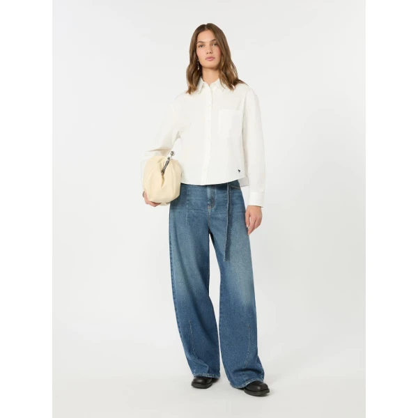 Max Mara Nuoro Cotton Oxford Shirt in White | Shirts | Coveti