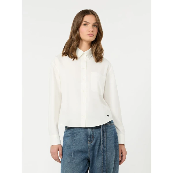 Max Mara Nuoro Cotton Oxford Shirt in White | Shirts | Coveti