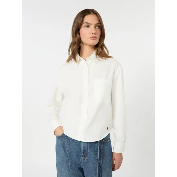Max Mara Nuoro Cotton Oxford Shirt in White | Shirts | Coveti
