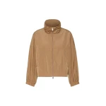 Max Mara Nuraghe Water-Repellent Canvas Windbreaker in Tobacco | Coats | Coveti
