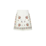 Max Mara Obice Embroidered Cotton Bermuda Shorts in White | Shorts | Coveti