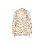 Max Mara Obice Oversized Printed Silk Shirt in White | Shirts | Coveti