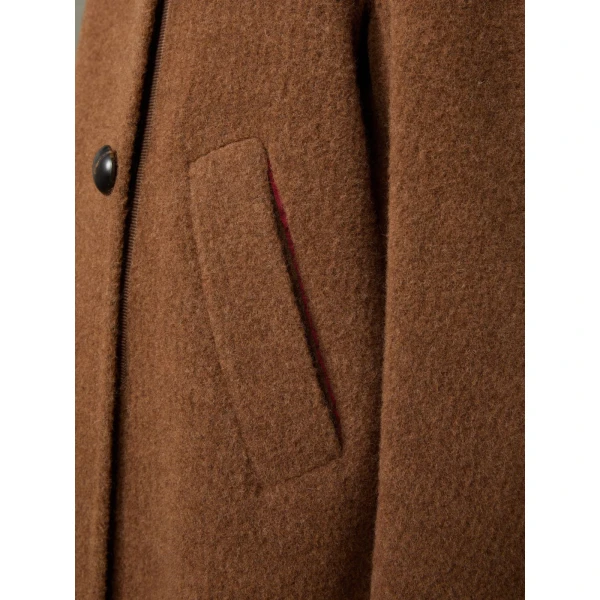 Max Mara Oca Baby Llama Cocoon Coat in Dark Brown | Coats | Coveti
