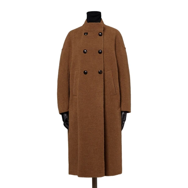 Oca Baby Llama Cocoon Coat in Dark Brown