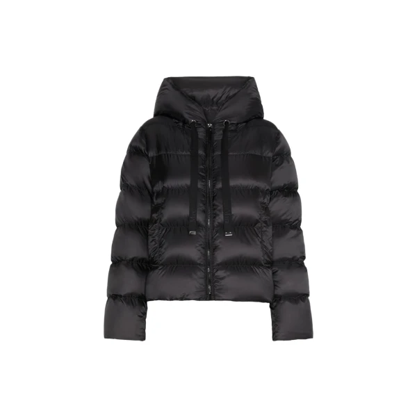 Max Mara Oceano Short Water-Repellent Puffer Jacket in Black | Jackets | Coveti