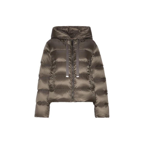 Max Mara Oceano Short Water-Repellent Puffer Jacket in Dark Green | Jackets | Coveti