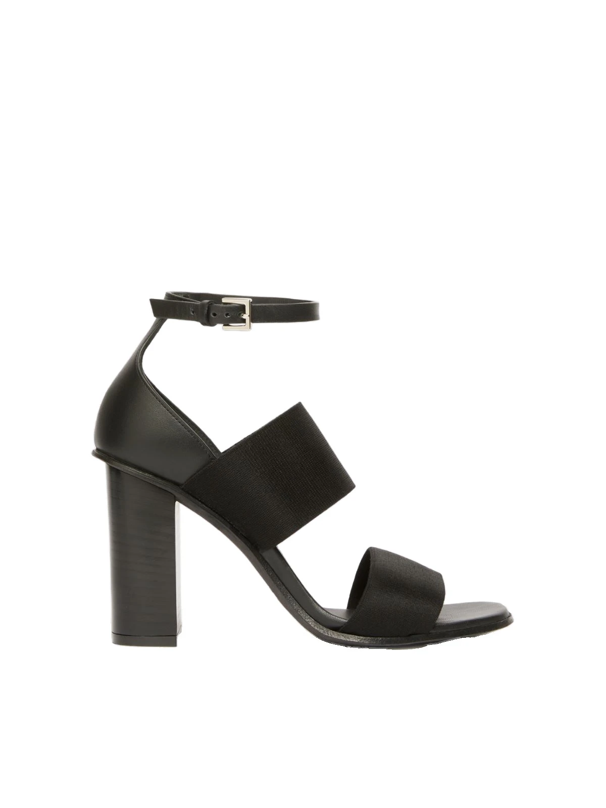 Max Mara Ode Calfskin and Elasticated Webbing Sandals in Black Max Mara Ode Calfskin and Elasticated Webbing Sandals in Black | Sandals | Coveti
