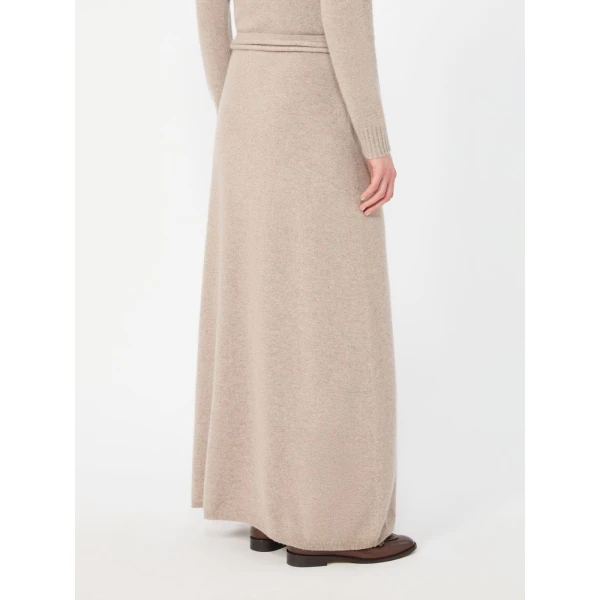 Max Mara Oggi Long Cashmere Skirt in Sand | Maxi Skirts | Coveti
