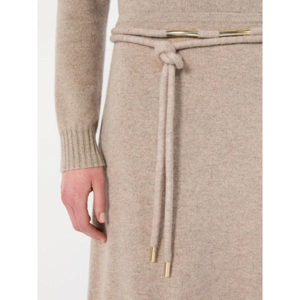 Max Mara Oggi Long Cashmere Skirt in Sand | Maxi Skirts | Coveti