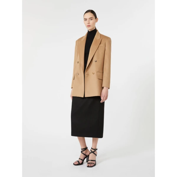 Max Mara Olimpia Zibeline Camel Jacket in Camel | Blazers | Coveti