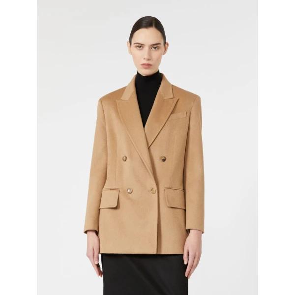 Max Mara Olimpia Zibeline Camel Jacket in Camel | Blazers | Coveti