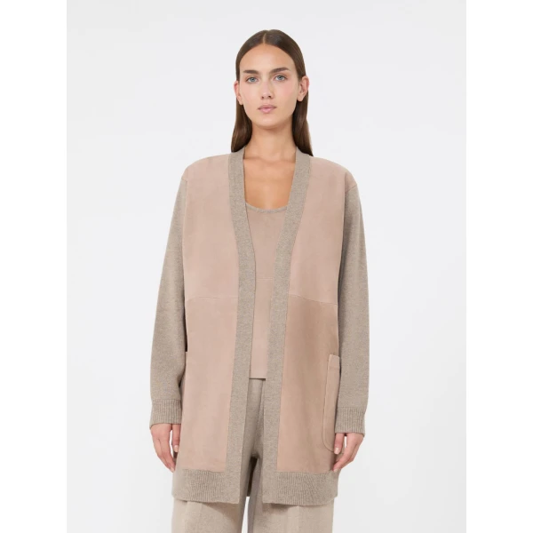Max Mara Oliveto Wool and Cashmere Cardigan in Beige | Cardigan | Coveti