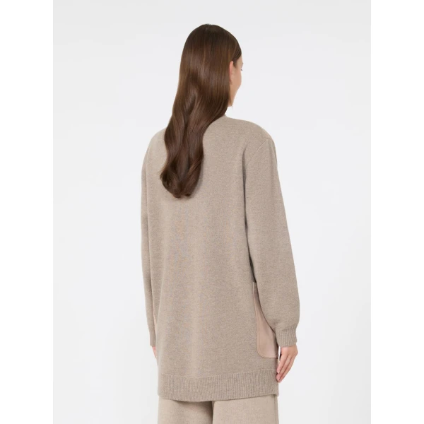 Max Mara Oliveto Wool and Cashmere Cardigan in Beige | Cardigan | Coveti