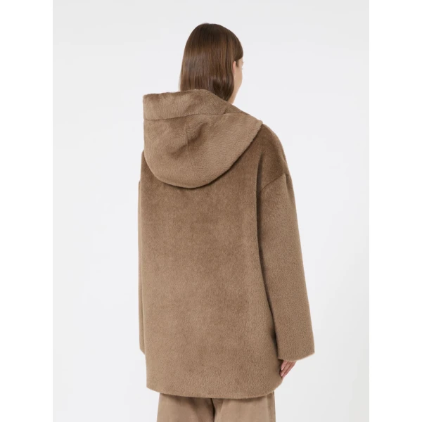 Max Mara Olivia Reversible Wool and Alpaca Puffer Jacket in Honey | Jackets | Coveti