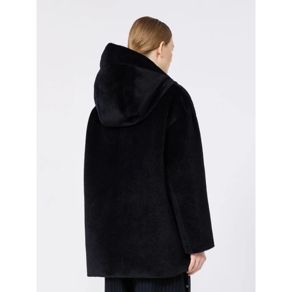 Max Mara Olivia Reversible Wool and Alpaca Puffer Jacket in Midnight Blue | Jackets | Coveti