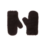 Max Mara Ombrato Alpaca and Wool Teddy Mittens in Brown | Gloves | Coveti