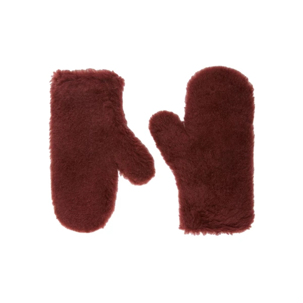 Ombrato Alpaca and Wool Teddy Mittens in Rust