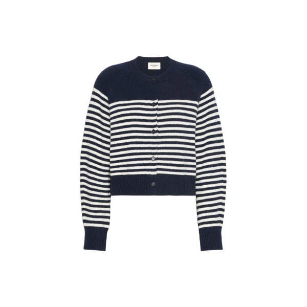 Max Mara Ombrosa Wool Cardigan in Navy | Cardigan | Coveti