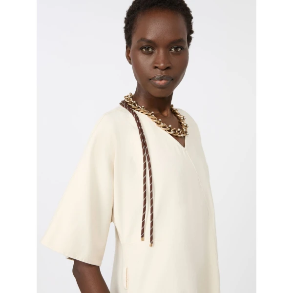 Max Mara Omelia Chain and Rope Choker Necklace in Gold | Necklace | Coveti
