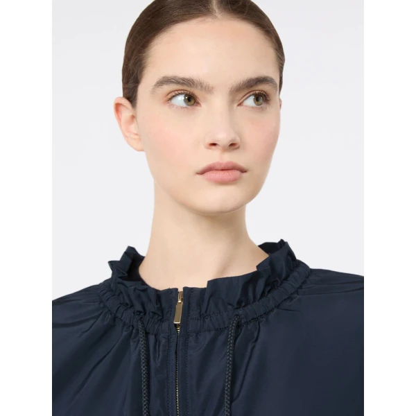 Max Mara Onde Water-Repellent Taffeta Bomber Jacket in Ultramarine | Jackets | Coveti