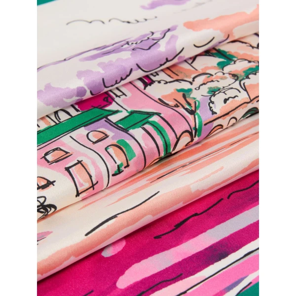 Max Mara Onesto Printed Silk Scarf in Pink | Scarves | Coveti